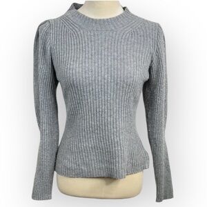 Sam Edelman Women's Gray Ribbed Knit Pullover Sweater Size M Very Soft